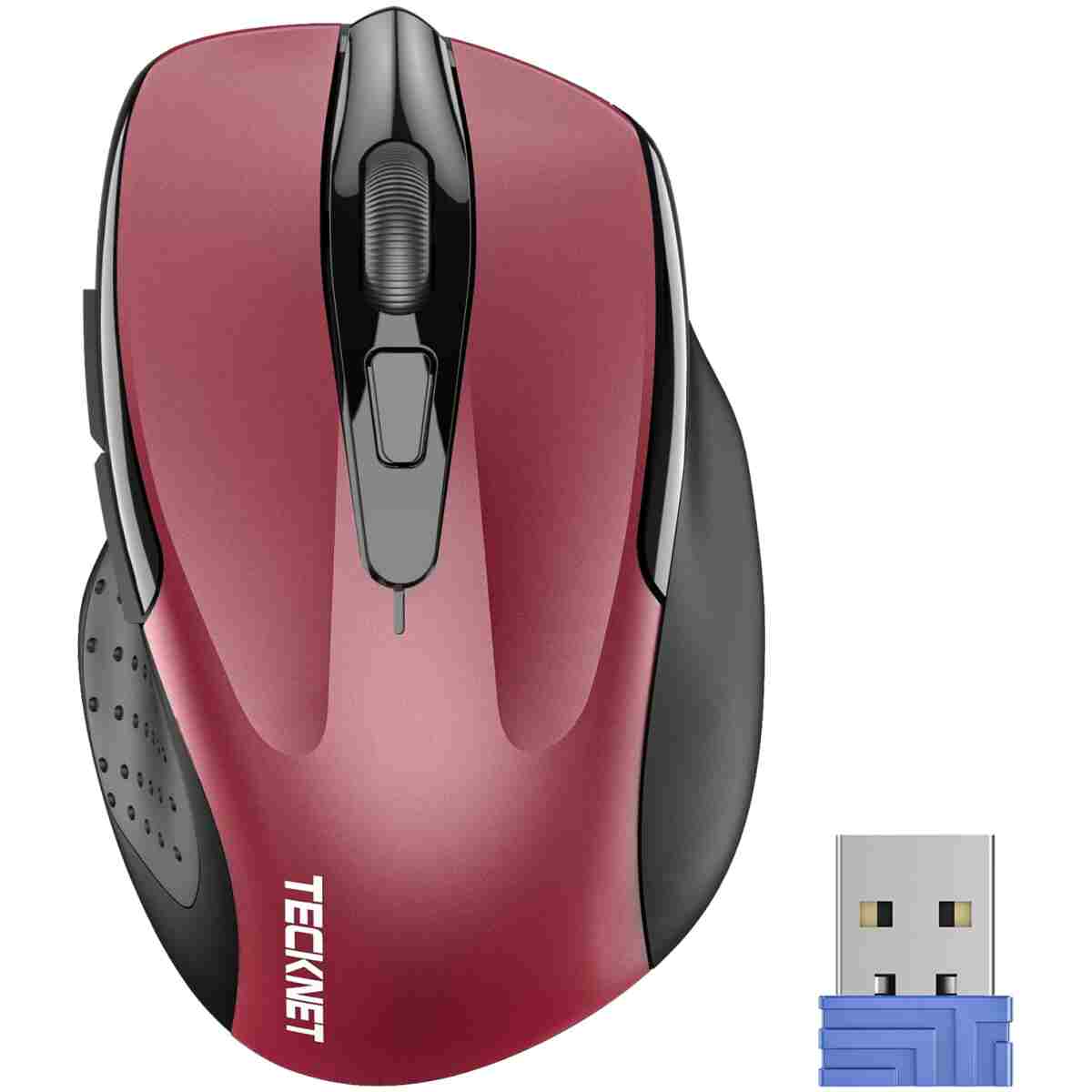 TECKNET Wireless Mouse, 2.4G Ergonomic Optical Mouse, Computer Mouse for Laptop, PC, Computer, Chromebook, Notebook, 6 Buttons, 24 Months Battery Life, 2600 DPI, 5 Adjustment...