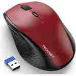 TECKNET Wireless Mouse, 2.4G USB Computer Mouse with 6-Level Adjustable 4800 DPI, Silent Mouse Quiet Click,30 Months Battery, Ergonomic Grips, 6 Buttons Portable for PC,...