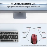 TECKNET Wireless Mouse, 2.4G USB Computer Mouse with 6-Level Adjustable 4800 DPI, Silent Mouse Quiet Click,30 Months Battery, Ergonomic Grips, 6 Buttons Portable for PC,...