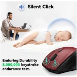 TECKNET Wireless Mouse, 2.4G USB Computer Mouse with 6-Level Adjustable 4800 DPI, Silent Mouse Quiet Click,30 Months Battery, Ergonomic Grips, 6 Buttons Portable for PC,...