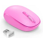 TECKNET Wireless Mouse for Laptop, 2.4G Quiet Computer Mouse with USB Receiver, 4 Buttons Portable Cordless Mice for Chromebook, Laptop, PC, Mac, 800/1200/1600 DPI - Mint Green
