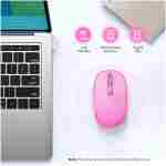 TECKNET Wireless Mouse for Laptop, 2.4G Quiet Computer Mouse with USB Receiver, 4 Buttons Portable Cordless Mice for Chromebook, Laptop, PC, Mac, 800/1200/1600 DPI - Mint Green