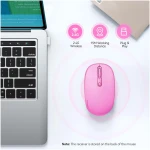TECKNET Wireless Mouse for Laptop, 2.4G Quiet Computer Mouse with USB Receiver, 4 Buttons Portable Cordless Mice for Chromebook, Laptop, PC, Mac, 800/1200/1600 DPI - Mint Green