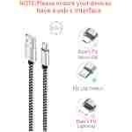 Teeind USB Type C Cable Fast Charging, Tpc001 5 Pack(6Ft 3A) Braided C Charger Cables Compatible with Samsung S10e/note 9/s10/s9/s8 Plus/A80/A50/A20