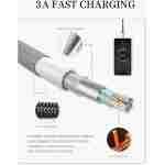 Teeind USB Type C Cable Fast Charging, Tpc001 5 Pack(6Ft 3A) Braided C Charger Cables Compatible with Samsung S10e/note 9/s10/s9/s8 Plus/A80/A50/A20