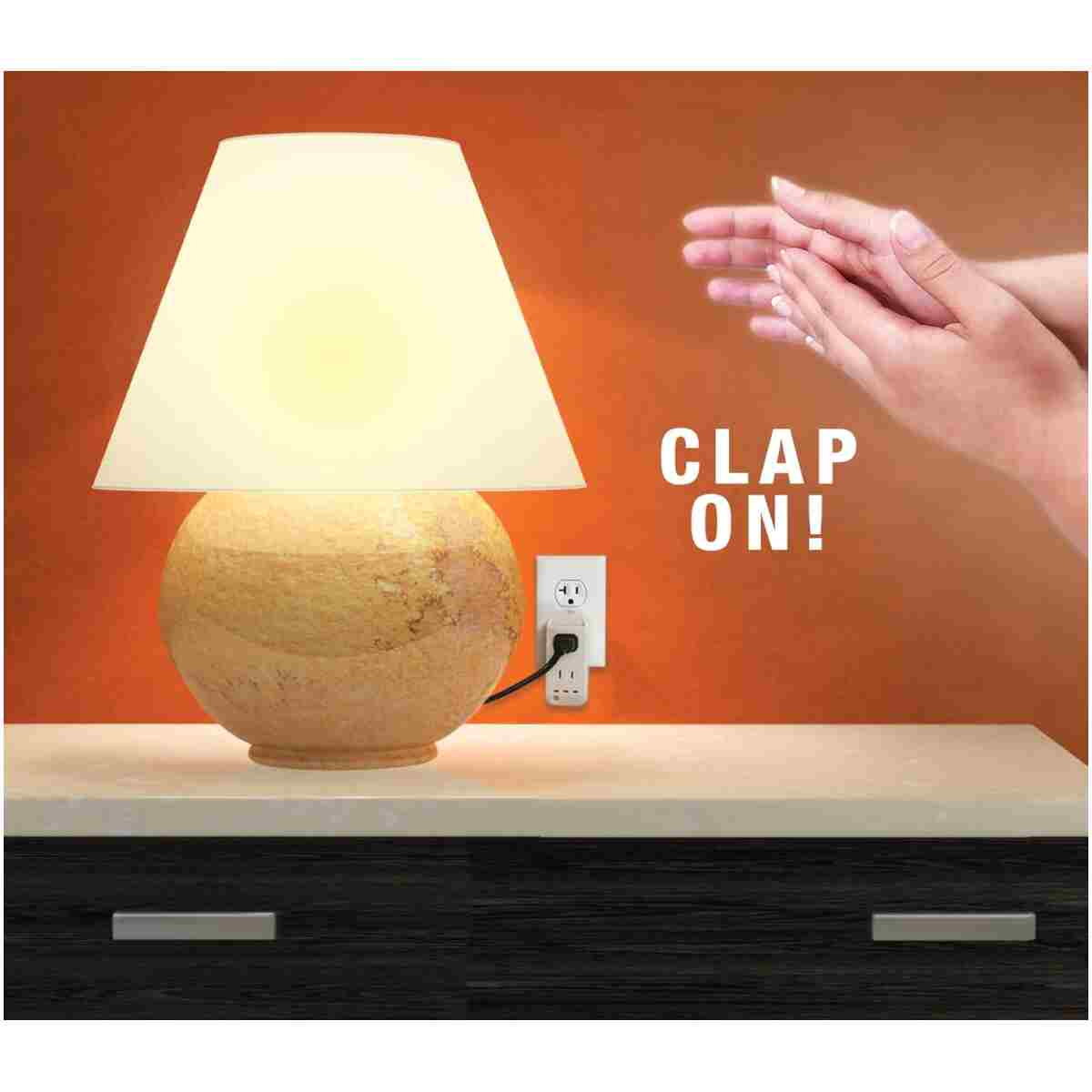 The Clapper, The Original Home Automation Sound Activated Device, On/Off Light Switch, Clap Detection - Kitchen Bedroom TV Appliances - 120v Wall Plug Smart Home Technology, As...