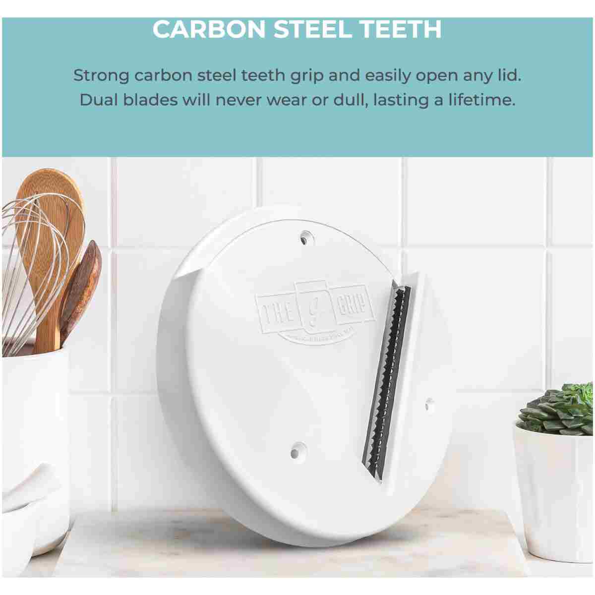 The Grip Jar Opener | Original Under Cabinet Jar Lid & Bottle Opener, Effortless for Weak Hands & Seniors with Arthritis - Made In USA