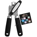 The Original GORILLA GRIP Heavy Duty Stainless Steel Smooth Edge Manual Can Opener and Bottle Openers, Soft Ergonomic Handle, Oversized Handheld Easy Turn Knob, Multifunctional...