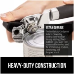 The Original GORILLA GRIP Heavy Duty Stainless Steel Smooth Edge Manual Can Opener and Bottle Openers, Soft Ergonomic Handle, Oversized Handheld Easy Turn Knob, Multifunctional...