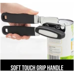 The Original GORILLA GRIP Heavy Duty Stainless Steel Smooth Edge Manual Can Opener and Bottle Openers, Soft Ergonomic Handle, Oversized Handheld Easy Turn Knob, Multifunctional...