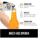 The Original GORILLA GRIP Heavy Duty Stainless Steel Smooth Edge Manual Can Opener and Bottle Openers, Soft Ergonomic Handle, Oversized Handheld Easy Turn Knob, Multifunctional...