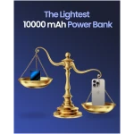 The Smallest and Lightest 10000mAh Small Power Bank,Fast charge Mini Portable Charger, USB C Input/Output with External Battery Pack, Smart LED Display,Suitable for iPhone,...