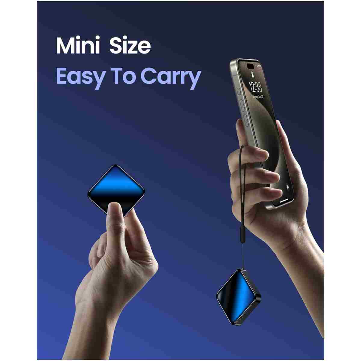 The Smallest and Lightest 10000mAh Small Power Bank，Fast charge Mini Portable Charger, USB C Input/Output with External Battery Pack, Smart LED Display，Suitable for iPhone,...