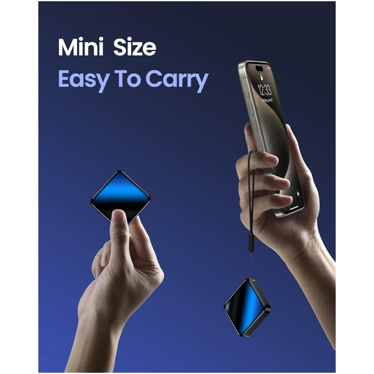 The Smallest and Lightest 10000mAh Small Power Bank，Fast charge Mini Portable Charger, USB C Input/Output with External Battery Pack, Smart LED Display，Suitable for iPhone,...