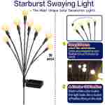 TONULAX Solar Garden Lights - New Upgraded Solar Swaying Light, Sway by Wind, Solar Outdoor Lights, Yard Patio Pathway Decoration, High Flexibility Iron Wire & Heavy Bulb Base,...