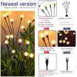 TONULAX Solar Garden Lights - New Upgraded Solar Swaying Light, Sway by Wind, Solar Outdoor Lights, Yard Patio Pathway Decoration, High Flexibility Iron Wire & Heavy Bulb Base,...