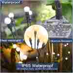 TONULAX Solar Garden Lights - New Upgraded Solar Swaying Light, Sway by Wind, Solar Outdoor Lights, Yard Patio Pathway Decoration, High Flexibility Iron Wire & Heavy Bulb Base,...