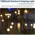 TONULAX Solar Garden Lights - New Upgraded Solar Swaying Light, Sway by Wind, Solar Outdoor Lights, Yard Patio Pathway Decoration, High Flexibility Iron Wire & Heavy Bulb Base,...