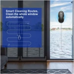 Tosima Window Cleaning Robot W2S, Automatic Cleaning with Intelligent Path Planning, 3800Pa Suction Power, Edge Detection Technology, Remote Control