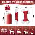 Tough Dog Toys, Toys for Aggressive Chewers Large Breed, Chew Dogs, Bone Toy Nylon Dogs Almost Indestructible