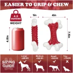 Tough Dog Toys, Toys for Aggressive Chewers Large Breed, Chew Dogs, Bone Toy Nylon Dogs Almost Indestructible