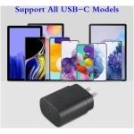 C 型充电器，2 件装 25W C 型超快速充电块，带 6 英尺 USB C 充电器线，兼容 Galaxy S23 Ultra/S23+/S22/S21/S20/Phone 16/16 Plus/16 Pro Max/15/15 Pro...
