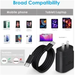 Type C Charger Fast Charging 25W, USB-C Block with C-to-C Cable [PD PPS Compatible] for Galaxy S23/S22/S21 Series/Note 20/10/9 Series/Pixel 4XL/4/3XL