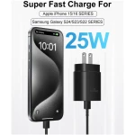 Type C Charger Fast Charging, USB C Charger Block, 2-Pack 25W Phone Super Fast Charger with 6Ft USB-C Cable Compatible with iPhone 15/16/Plus/Pro/Pro Max, Galaxy S25/S24/Plus/Ultra