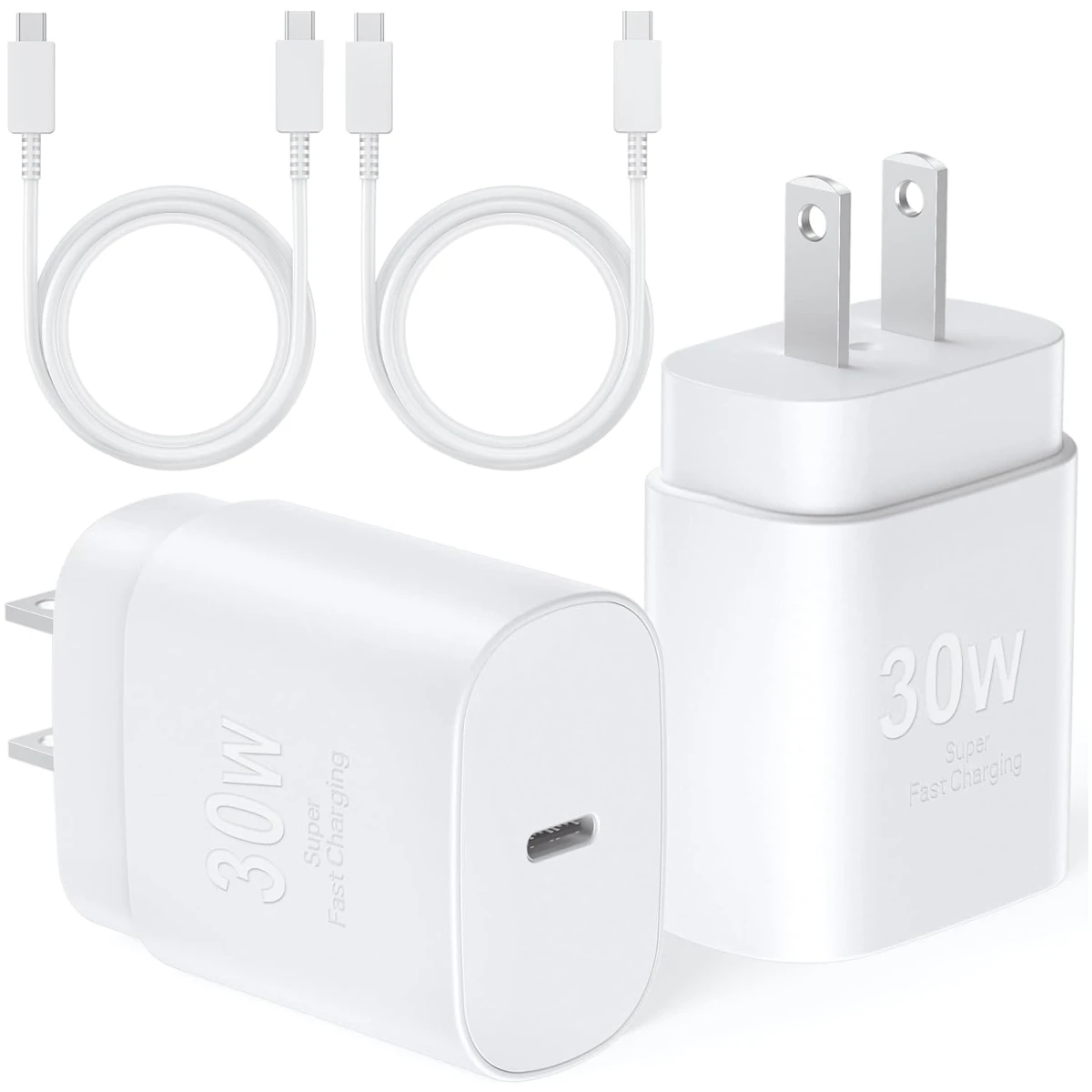 Type C Charger Fast Charging, USB C Charger Block, 2-Pack 25W Phone Super Fast Charger with 6Ft USB-C Cable Compatible with iPhone 15/16/Plus/Pro/Pro Max, Galaxy S25/S24/Plus/Ultra