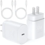 Type C Charger Fast Charging, USB C Charger Block, 2-Pack 25W Phone Super Fast Charger with 6Ft USB-C Cable Compatible with iPhone 15/16/Plus/Pro/Pro Max, Galaxy S25/S24/Plus/Ultra