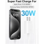 Type C Charger Fast Charging, USB C Charger Block, 2-Pack 25W Phone Super Fast Charger with 6Ft USB-C Cable Compatible with iPhone 15/16/Plus/Pro/Pro Max, Galaxy S25/S24/Plus/Ultra