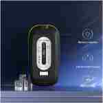 Uiosmuph LED Wireless Mouse, G12 Slim Rechargeable Silent Mouse, 2.4G Portable USB Optical Computer Mice with USB Receiver and Type C Adapter (Matte Black)