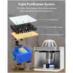 升级版宠物饮水器，84 盎司/2.5 升自动猫狗饮水器，静音电动饮水碗，带智能泵和 LED 指示灯以及 3 个猫狗替换过滤器