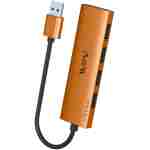 USB 3.0 集线器，4 端口 USB 分配器扩展器便携式适配器多端口数据中心，适用于笔记本电脑、Xbox、闪存驱动器、HDD、控制台、相机、键盘、鼠标 Windows、Mac OS PC，不设计用于...