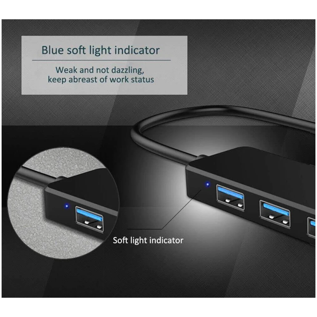 USB 3.0 Hub, VIENON 4-Port USB Hub USB Splitter USB Expander for Laptop, Xbox, Flash Drive, HDD, Console, Printer, Camera,Keyborad, Mouse(Not for Charging)