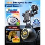 VANMASS 【85+LBS Strongest Suction & Military-Grade 2025 Ultimate Car Phone Mount【Patent & Safety Certs】 Cell Phone Holder Truck Stand for Dashboard Windshield Vent for iPhone 16...