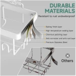Veken 6-Pack Rustproof and Waterproof Shower Caddy,Adhesive Shelves Rack with Soap Holder, Large Capacity Bathroom Organizers and Storage, No Drilling Wall-Mounted Kitchen &...