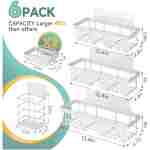 Veken 6-Pack Rustproof and Waterproof Shower Caddy,Adhesive Shelves Rack with Soap Holder, Large Capacity Bathroom Organizers and Storage, No Drilling Wall-Mounted Kitchen &...
