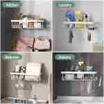 Veken 6-Pack Rustproof and Waterproof Shower Caddy,Adhesive Shelves Rack with Soap Holder, Large Capacity Bathroom Organizers and Storage, No Drilling Wall-Mounted Kitchen &...