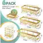 Veken Adhesive Shower Caddy 6-Pack,Gifts for Women Mom,Heavy Weight Bearing,Large Wall Mounted Bathroom Shelves Rack,Organizer Storage Accessories with Soap Dish&Toothbrush...