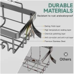 Veken Rustproof&Waterproof Shower Caddy 6-Pack,Heavy Weight Bearing,Large Wall Mounted Shower Shelves Rack,Organizer Storage Accessories with Soap Dish&Toothbrush Holder,Ideal...