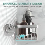 Veken Stainless Steel Shower Caddy 6-Pack, Ideal for Gift, Large Wall Mounted Shower Rack, Bathroom Shelves Over Toilet, Organizer Storage Accessories with Soap Dish &...