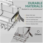 Veken Stainless Steel Shower Caddy 6-Pack, Ideal for Gift, Large Wall Mounted Shower Rack, Bathroom Shelves Over Toilet, Organizer Storage Accessories with Soap Dish &...