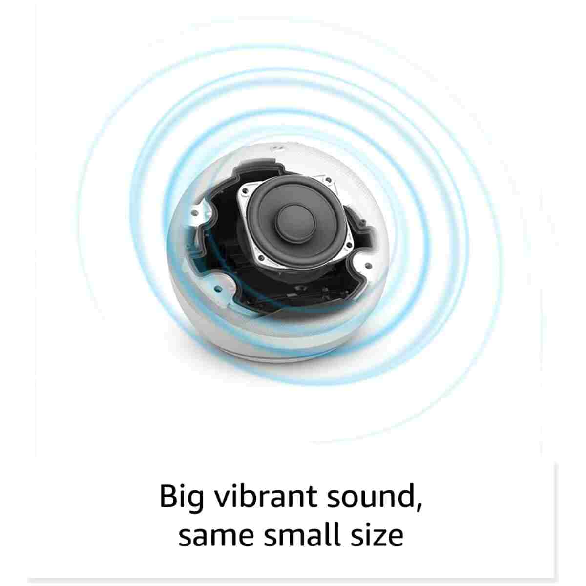 Vibrant sounding Alexa speaker, Great for bedrooms, dining rooms and offices, Glacier White