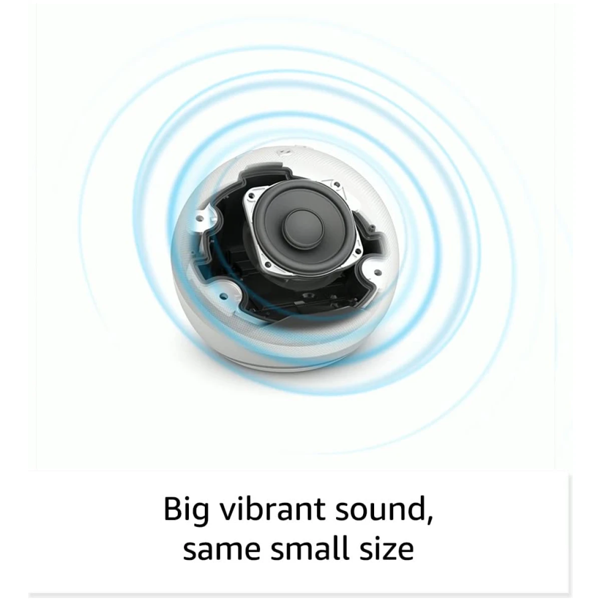 Vibrant sounding Alexa speaker, Great for bedrooms, dining rooms and offices, Glacier White