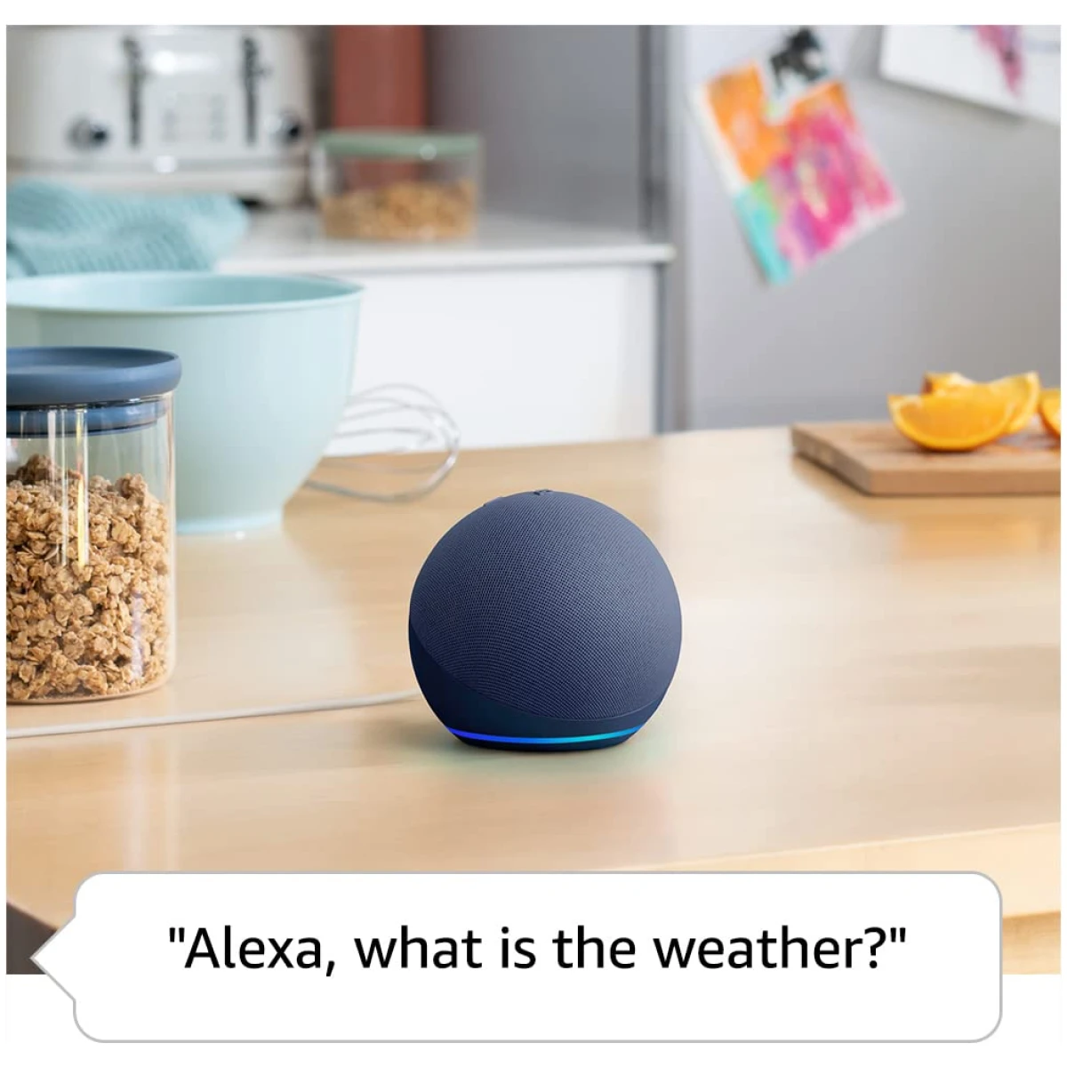 Vibrant sounding Alexa speaker, Great for bedrooms, dining rooms and offices, Glacier White