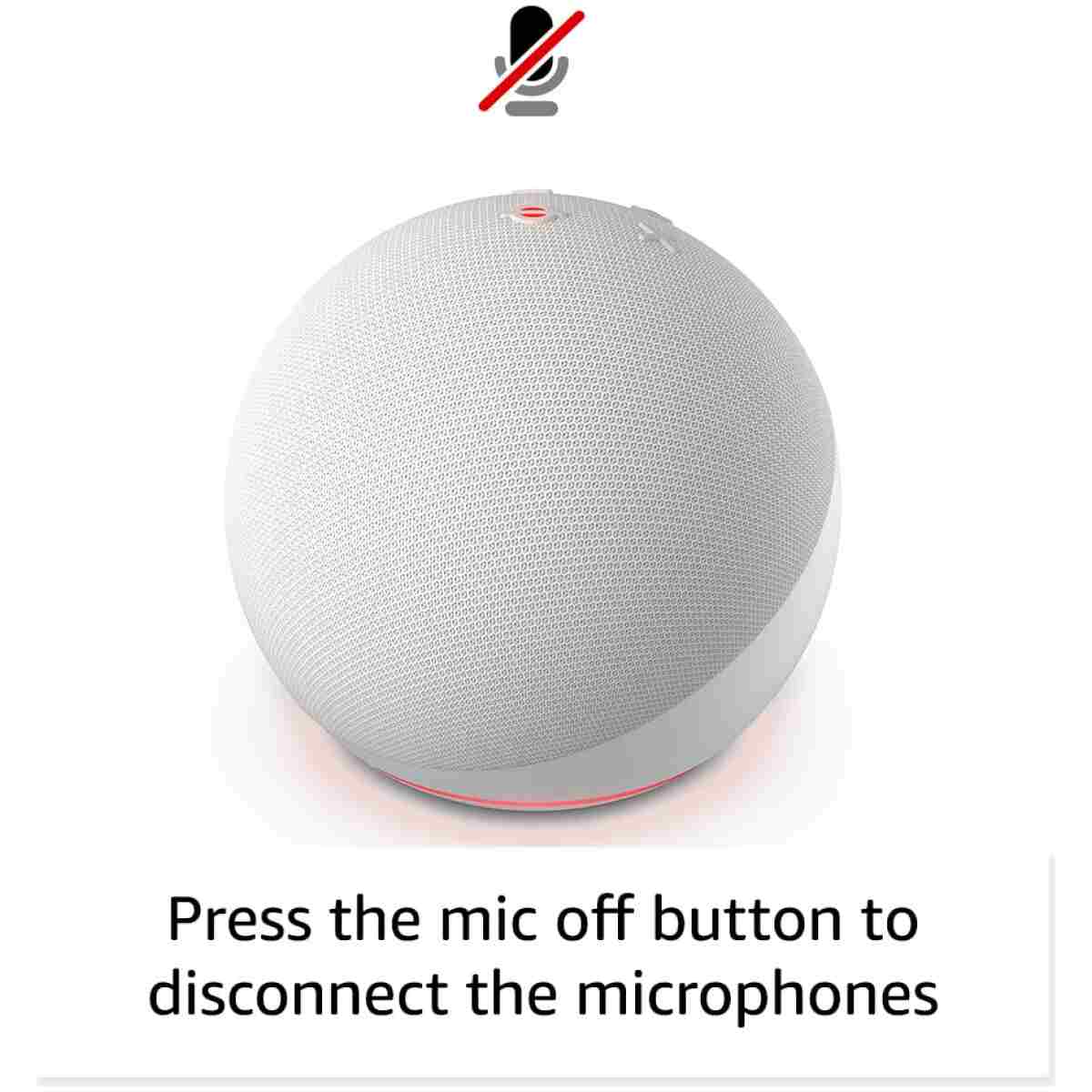 Vibrant sounding Alexa speaker, Great for bedrooms, dining rooms and offices, Glacier White