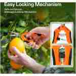 VIVOSUN 6.5 Inch Gardening Scissors Hand Pruner Pruning Shear with Straight Stainless Steel Blades Orange 1-Pack