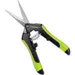 VIVOSUN 6.5 Inch Gardening Scissors Hand Pruner Pruning Shear with Straight Stainless Steel Blades Orange 1-Pack