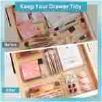 Vtopmart 25 PCS Clear Plastic Drawer Organizers Set, 4-Size Versatile Bathroom and Vanity Drawer Organizer Trays, Storage Bins for Makeup, Bedroom, Kitchen Gadgets Utensils and...